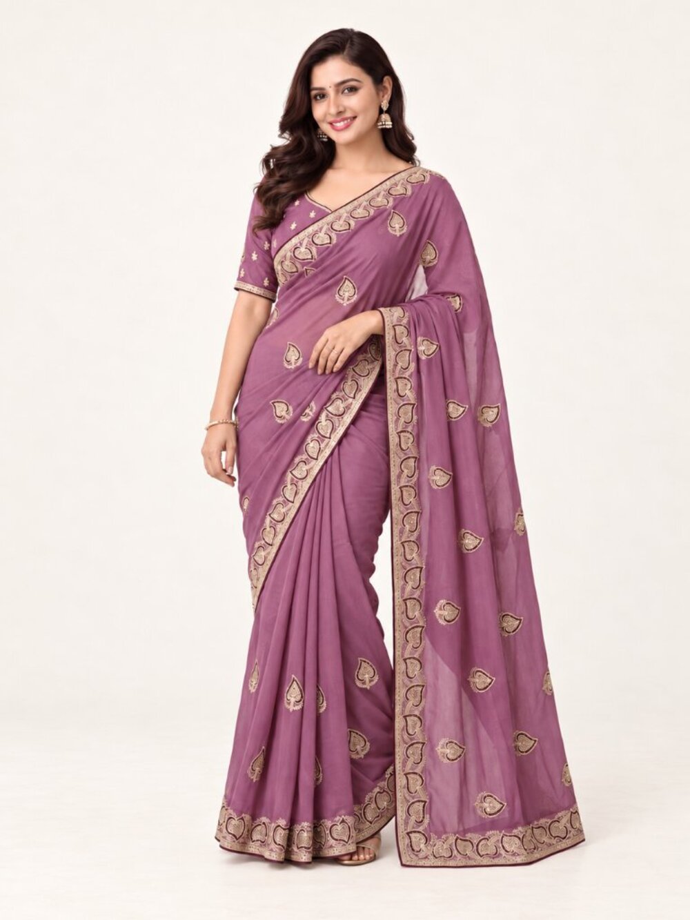 Saree with Unstitched Blouse, Cultural Wear for Women